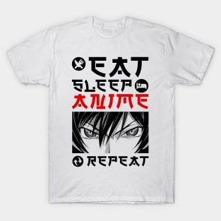 EAT SLEEP ANIME REPEAT T-Shirt